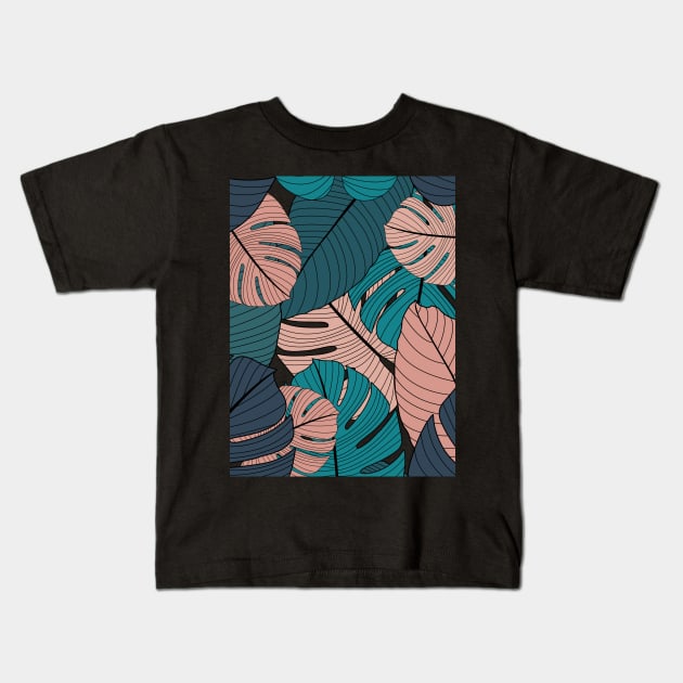 Monstera Kids T-Shirt by OlhaBabak